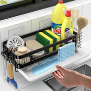 Organizzatore per pennelli da cucina - Spazio risparmiato - Nero - Acciaio inossidabile
