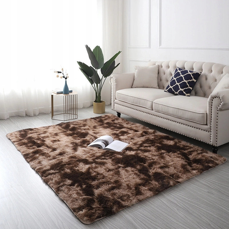 Morbido tappeto shaggy in peluche marrone 160x220 cm