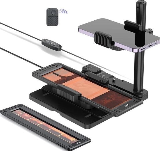 Adattatore per digitalizzare film con viewer di luce e panno di illuminazione - converte negativi di 35mm/120 in formato digitale per smartphone scanner