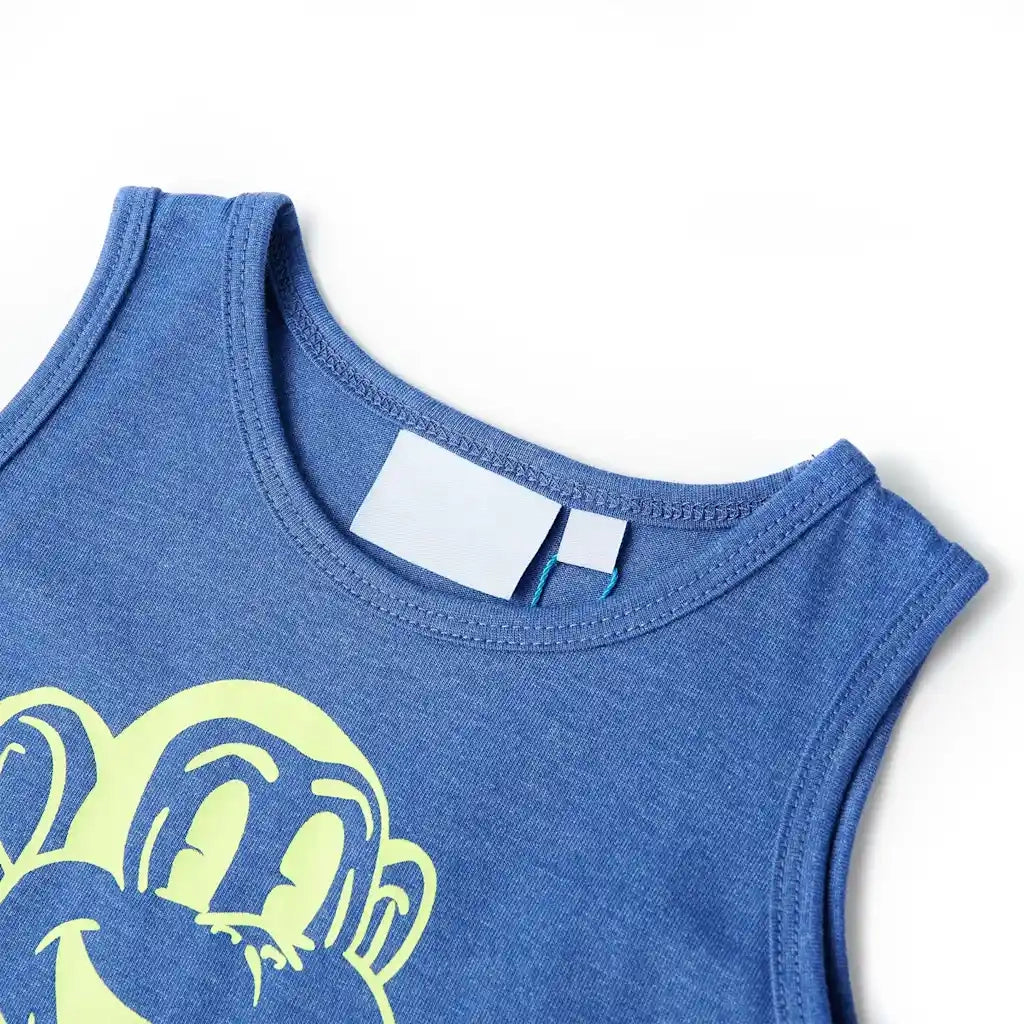 Canotta da Bambino Blu MÃ©lange 116cod mxl 117308