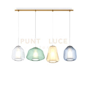 SOSPENSIONE OTTONE SAT. 4 LUCI RETTANGOLARE (ALPHA VE) (BETA TR + BL) (GAMMA AM) 1176OS-S4 R ABG-MC