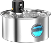 Fonteino per gatti a batteria Fonteino per gatti in acciaio inossidabile: Fonteino per gatti a batteria - Fonteino per gatti con sensore di movimento - 3.2L Fonteino per cani con sensore di movimento - Dispensatore di acqua a batteria