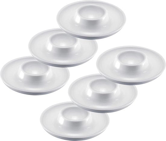 Set di 6 ciotoline per uova - Ciotoline in plastica rotonde per ogni momento di pasto, Ø 10 cm