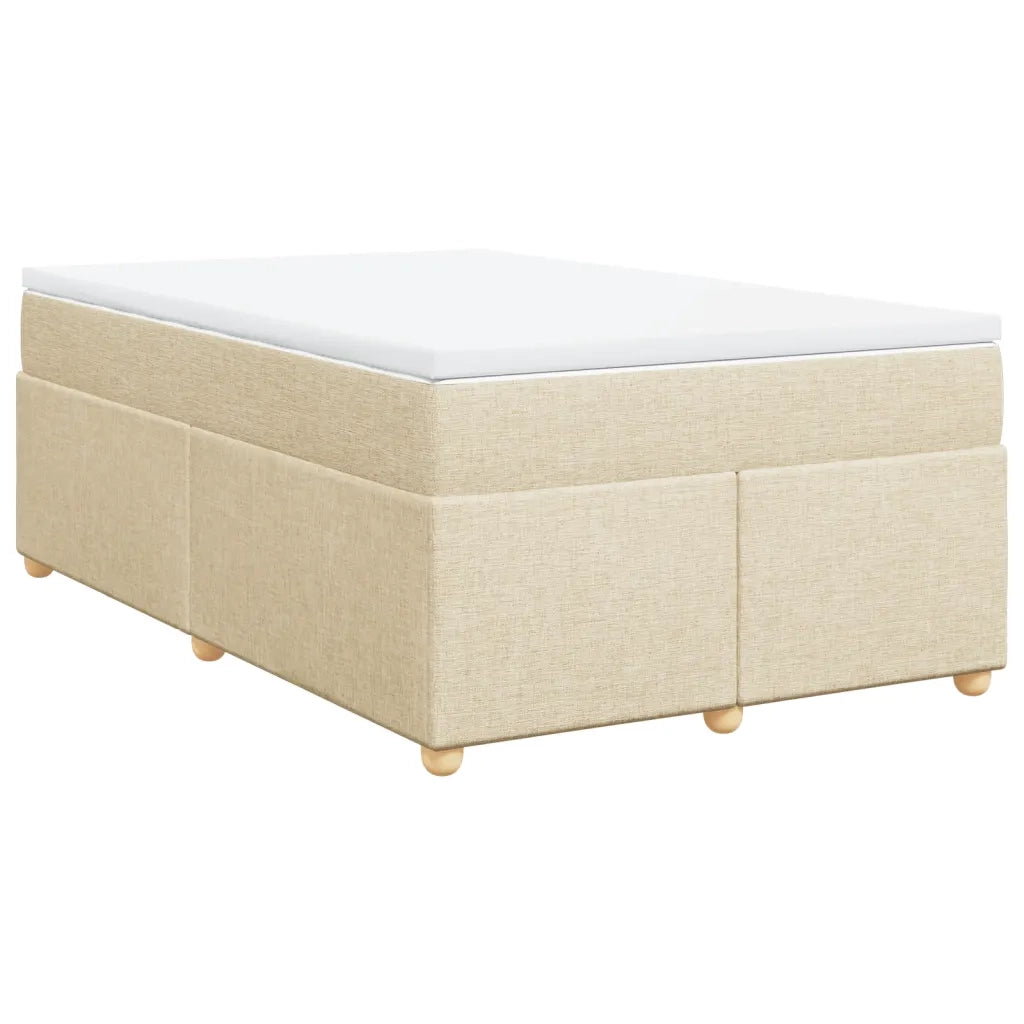 Giroletto a Molle con Materasso Crema 120x200 cm in Tessuto