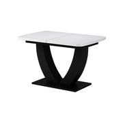 Vicco tavolo da pranzo allungabile Bianco/nero 120 x 80 cm Estensibile