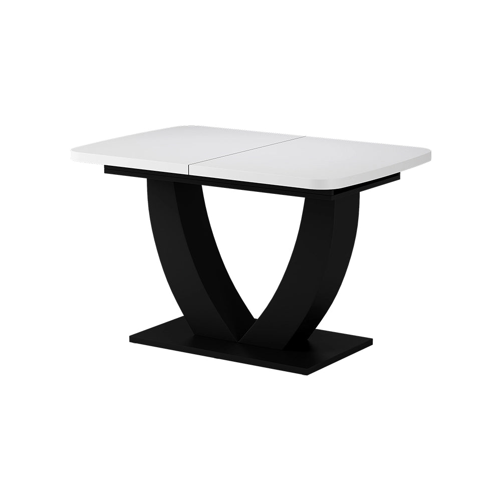 Vicco tavolo da pranzo allungabile Bianco/nero 120 x 80 cm Estensibile