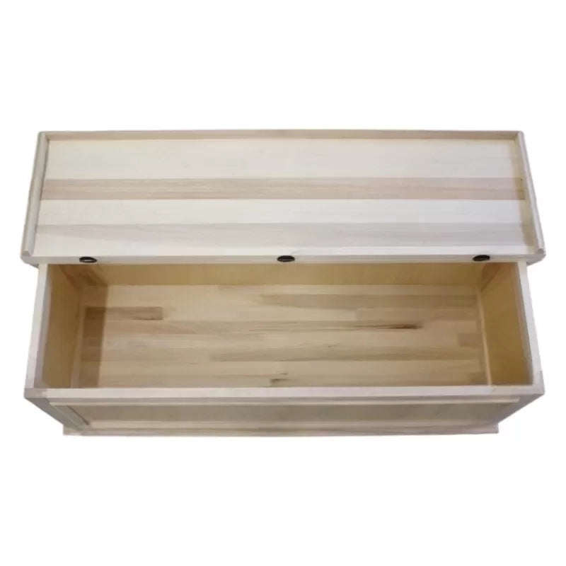 Cassapanca in legno arte arte povera tinta noce 100x44x51 (1109) - Mobili 2G