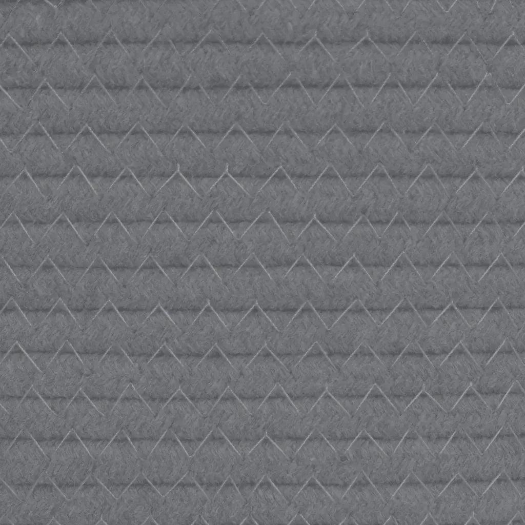 Cestino Portaoggetti Grigio e Bianco ?49x65 cm in Cotone CFW9150962