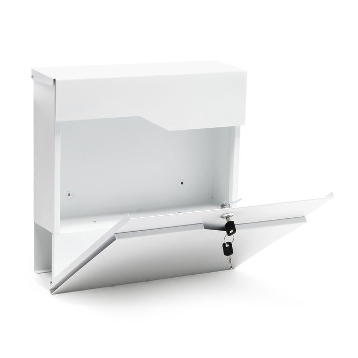 Cassetta postale con vano portagiornale V19 bianco 370 x 102 x 370 mm