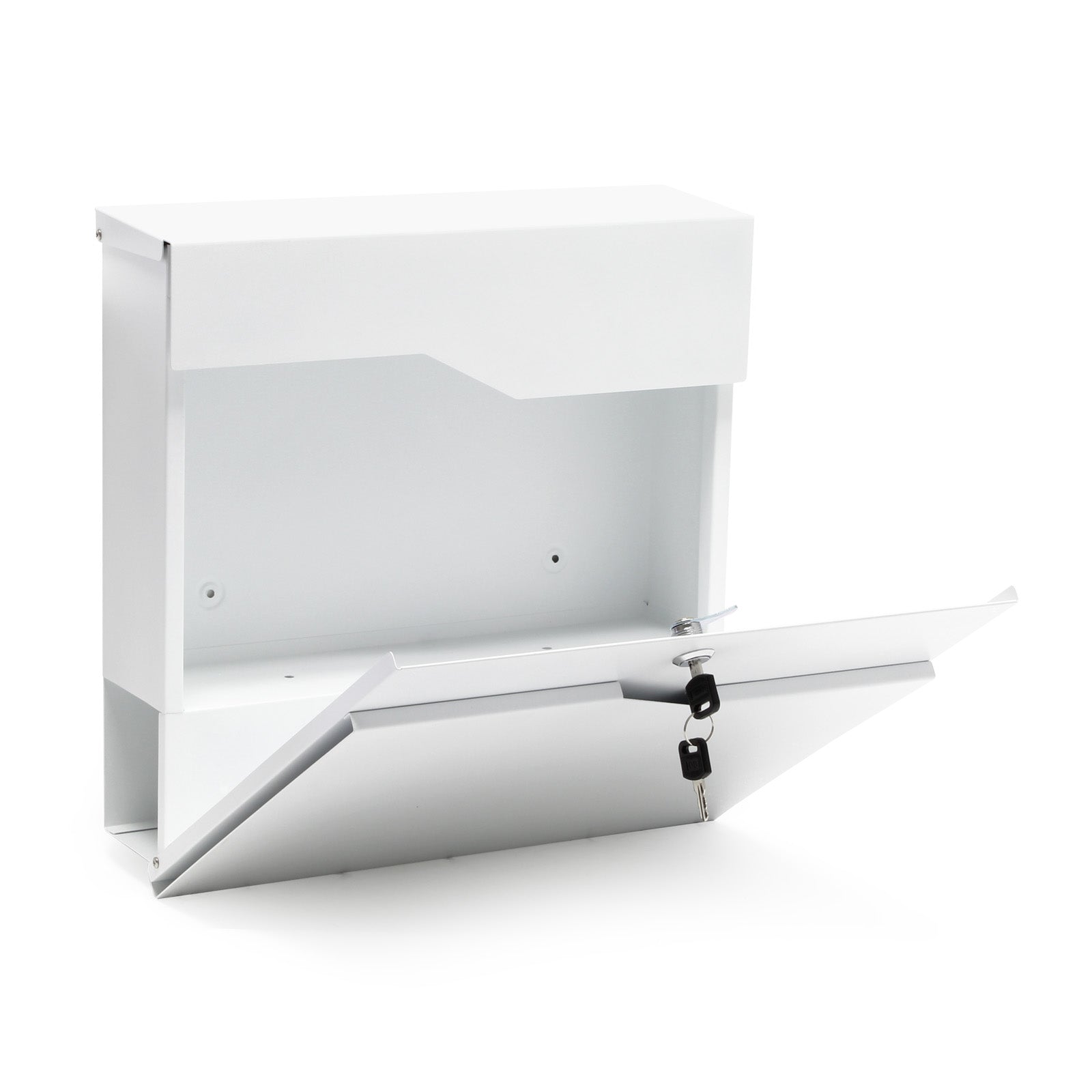 Cassetta postale con vano portagiornale V19 bianco 370 x 102 x 370 mm