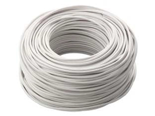 CAVETTO ACCIAIO OTTONATO RIVESTITO IN PVC BIANCO- - ø mm.4,5x mt.200 - 200 mt