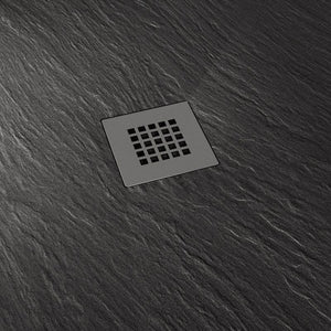 Piatto Doccia in Pietra 100x90 cm Pedrinelli Ardesia Stone Side Antracite