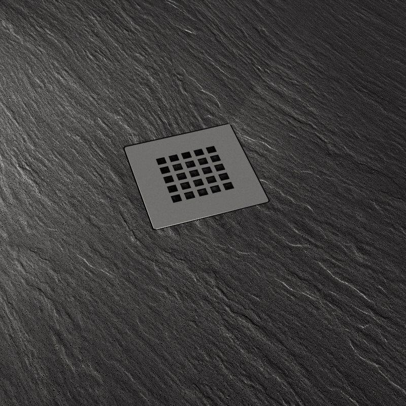 Piatto Doccia in Pietra 100x90 cm Pedrinelli Ardesia Stone Side Antracite