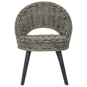 Poltrona-Divano Sedia-Poltroncina in Rattan Kubu Nero