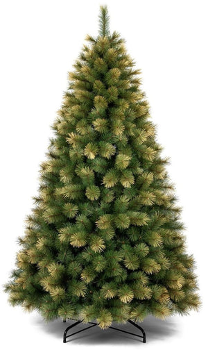 Albero di Natale Artificiale Realistico Folto 210 cm 757 Rami Verde Punte Oro
