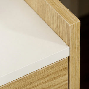 Comodino Moderno1 Cassetto 40x40x60 cm con 2 Prese USB Color Legno