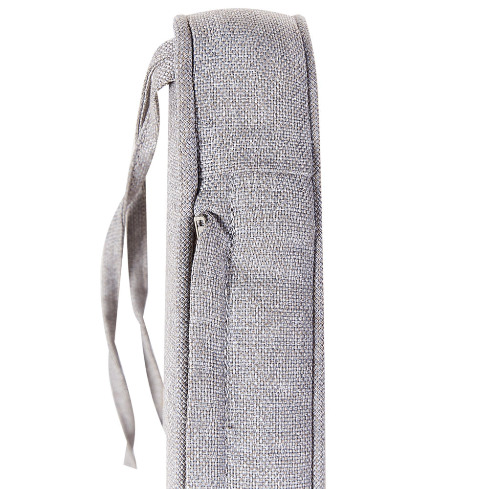 Panca da Esterno con Contenitore in Legno Massello di Acacia 2 Posti 120 cm Colore Scuro e cuscino Grigio
