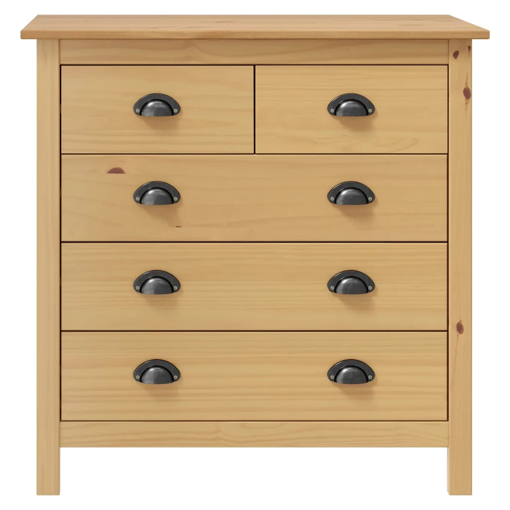 Credenza Hill 79x40x80 cm Legno Massello di Pino 288915