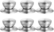Detersivo per maniglia di coperchio - 6x viti in acciaio inossidabile - con maniglia di coperchio, gomma antiscivolo e viti - per accessori di coperchio di pentola - maniglia di coperchio - accessori di coperchio per pentola (argento)