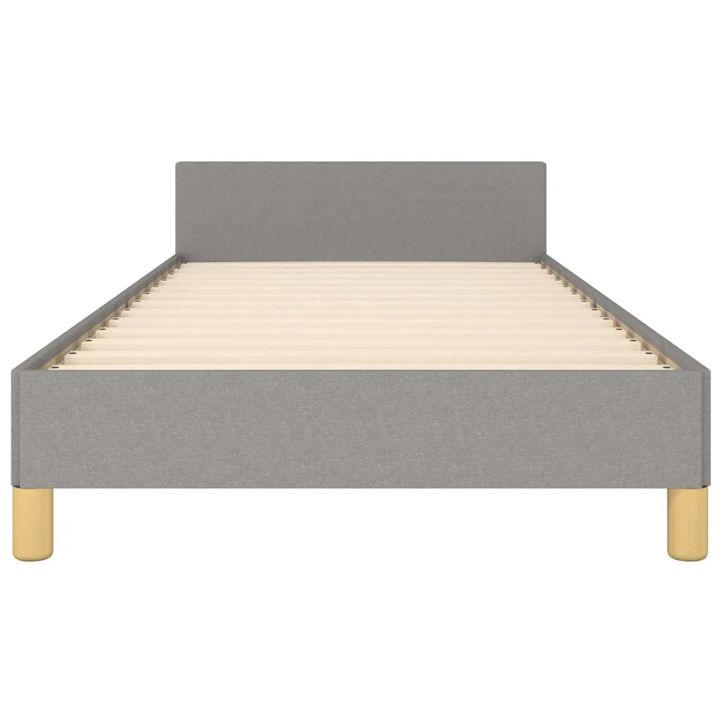 Giroletto con Testiera Grigio Chiaro 80x200 cm in Tessuto cod mxl 56567