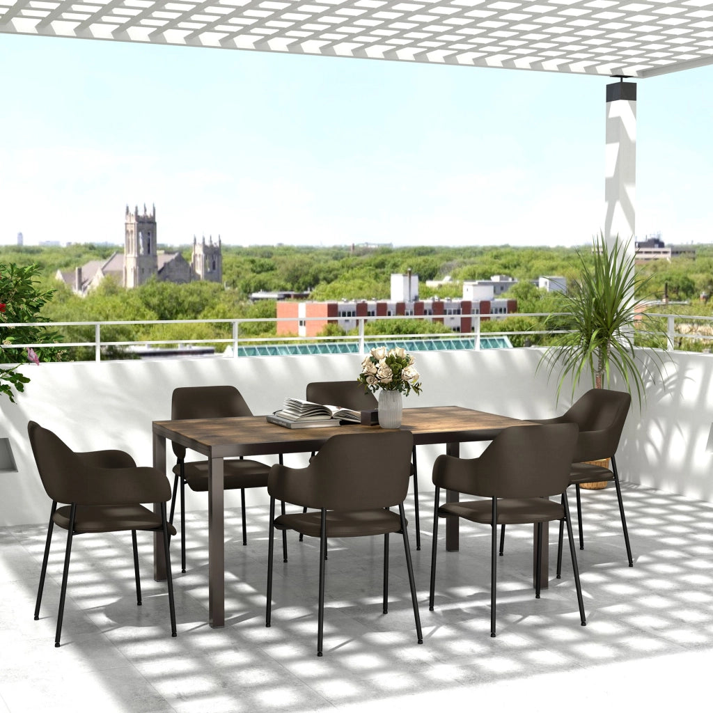Tavolo da Giardino 160-240x90x74 cm per 6-8 Persone Piano Effetto Legno