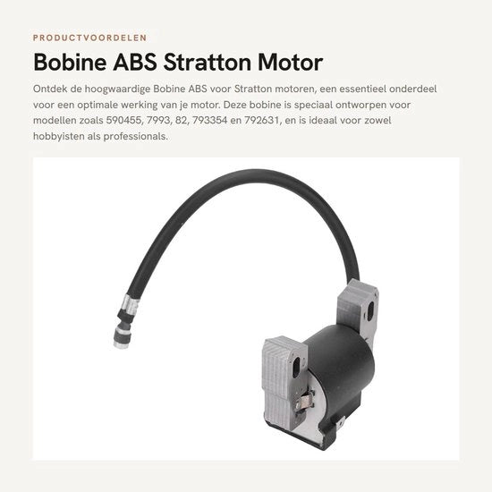 Bobina ABS - Vervangende Bobina per Stratton - Duraturo - Piccola Dimensione - Facile da Installare - Potente - Bobina di Accensione