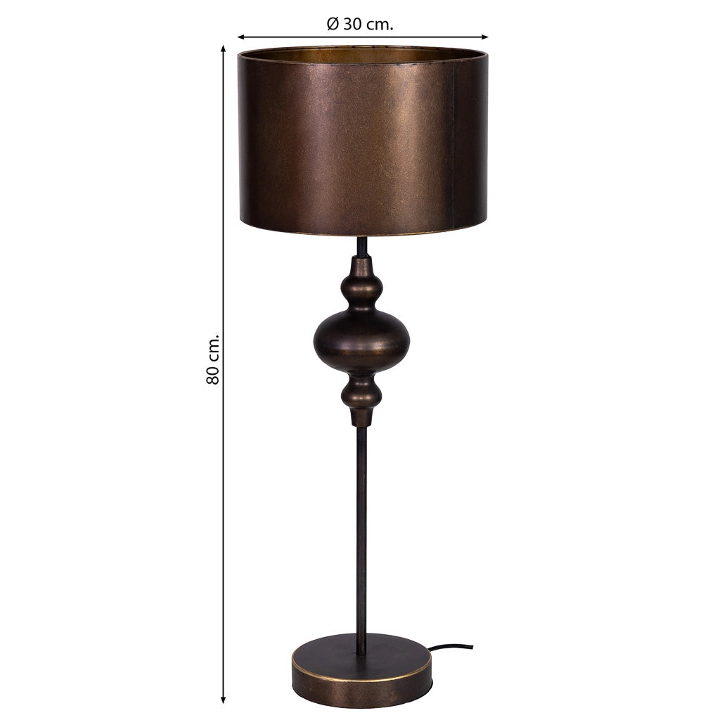Lampada da tavolo in metallo 30x30x80h cm