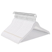 Set di 50 grucce in acero con scanalature e barra porta pantaloni rotazione a 360 gradi bianco 12_0003786