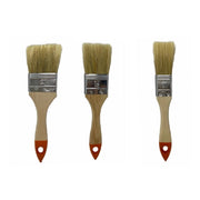 Trade Shop - Set 3 Pennelli Testa Piatta Pennello Per Pittura Vernice Varie Dimensioni 90307 -
