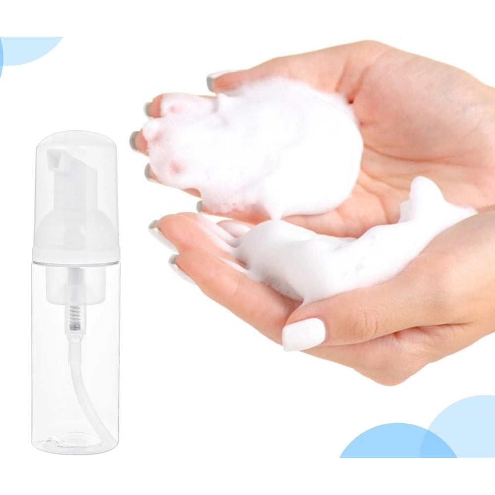 Trade Shop - Set 2pz Bottiglia Viaggio Trasparente Dispenser Di Sapone Schiumogeno 30ml 79412 -