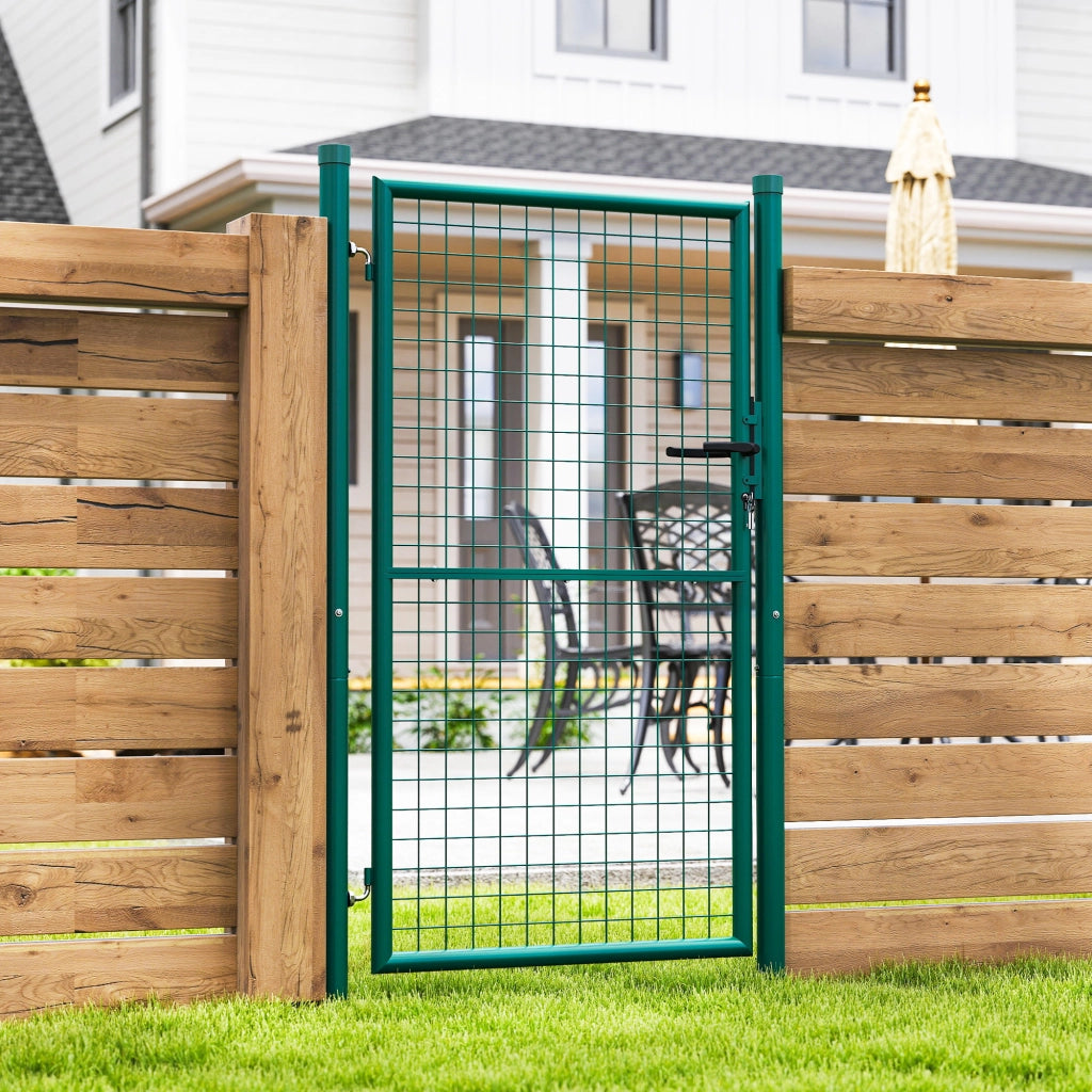 Cancelletto da Giardino in Acciaio ¨C zephmum ¨C Grigio 97x200 cm