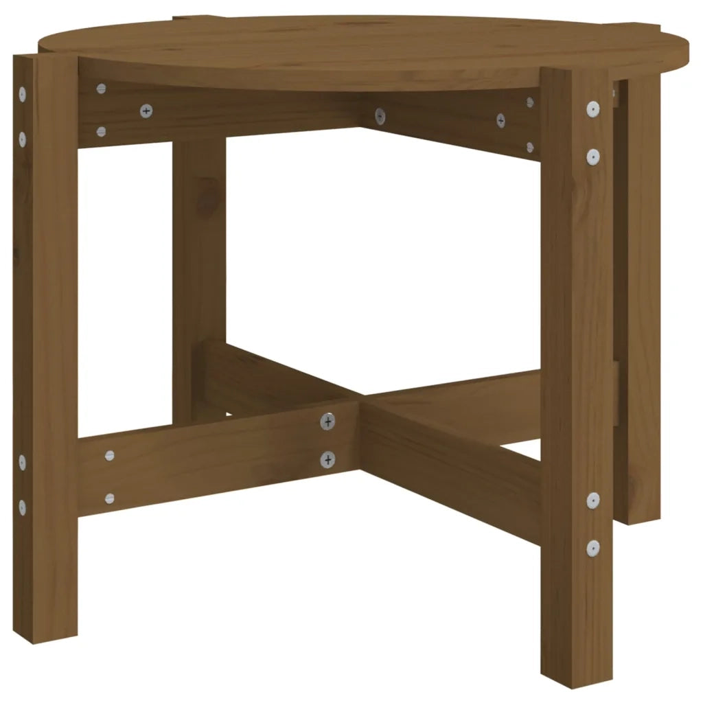 Tavolino da Salotto Ambra Ø 62,5x45cm in Legno Massello di Pino 822305