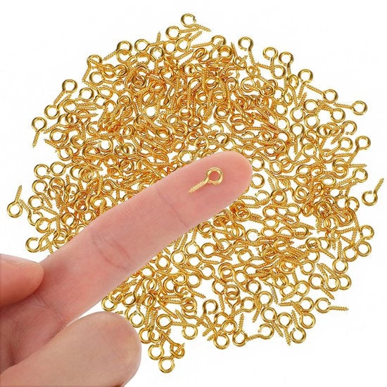 Occhiali da occhiello 300 pezzi - Occhiali da occhiello mini - In acciaio inossidabile - 10 mm - Duraturo per gioielli - Orecchini da occhiello
