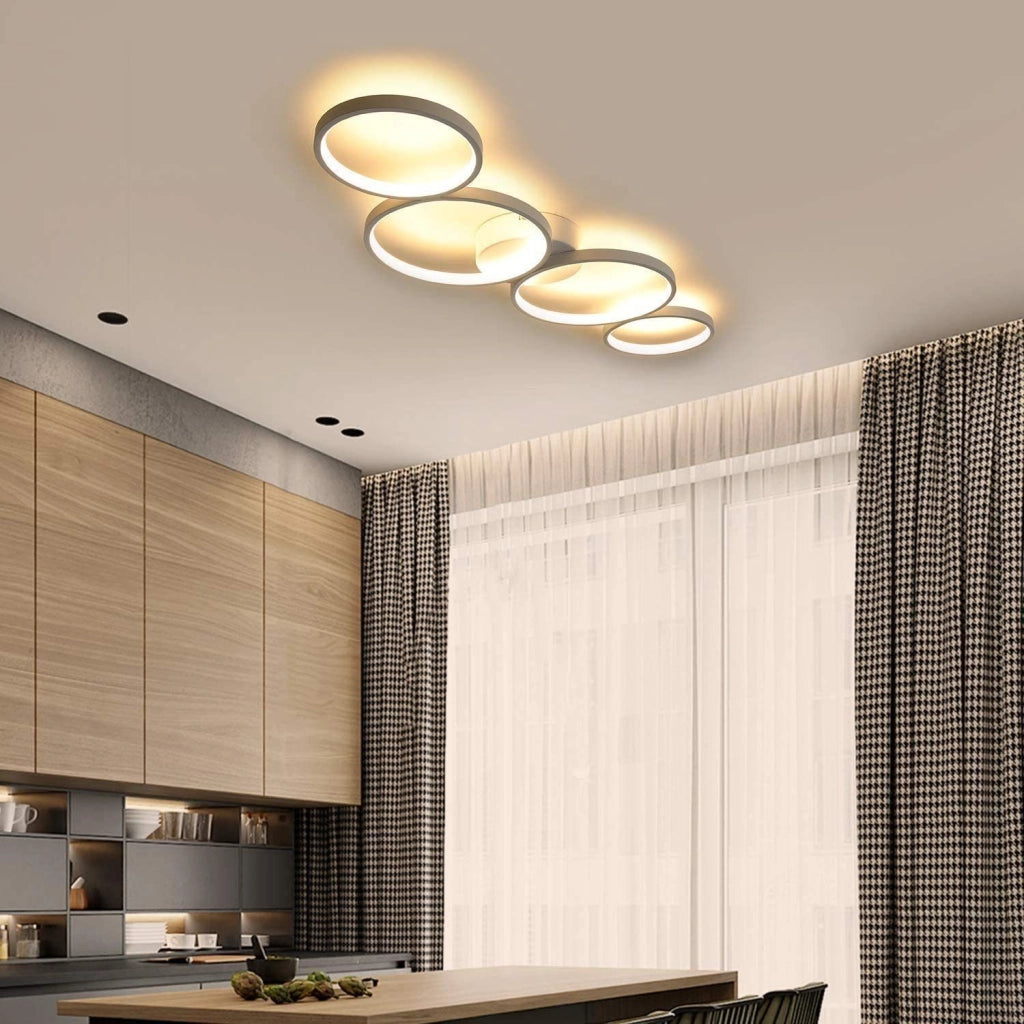 ZMH Lampada da soffitto LED 30W incasso 3000K luce calda design moderno 89cm