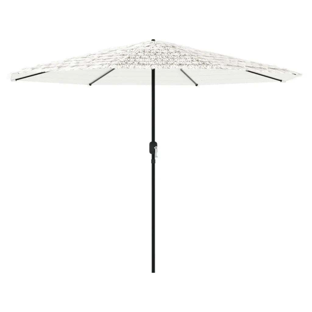 Ombrellone Giardino-Ombrello da Balcone con Palo in Acciaio Bianco 324x324x247 cm