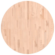 Piano per Tavolo | Superficie Tavolo | Piano Scrivania ?80x4 cm Rotondo in Legno Massello di Faggio