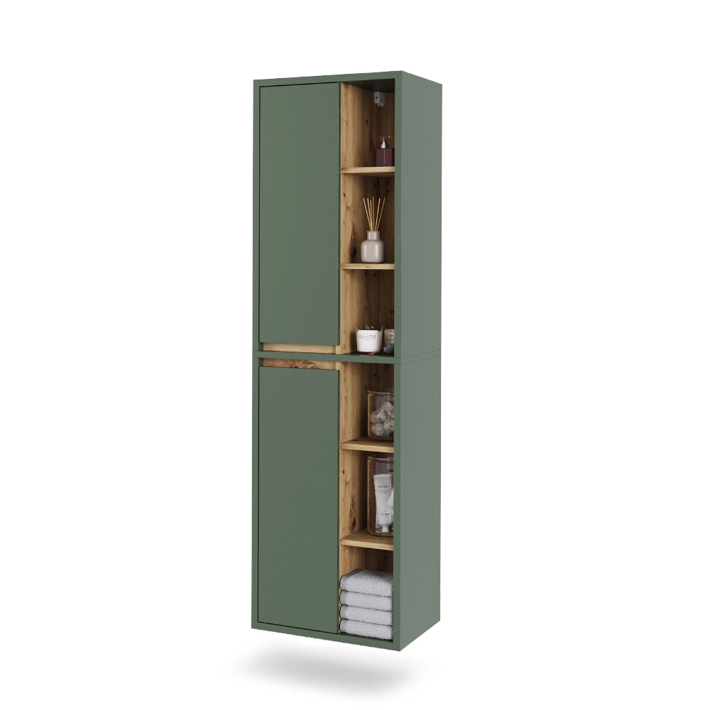 Vicco Mobiletto da bagno Verde/antracite 50 x 170 cm con ripiani aperti