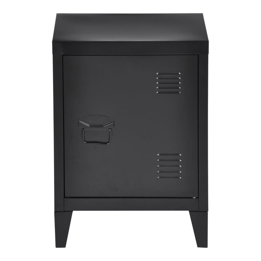 Comodino in acciaio laminato 57 x 40 x 30 cm nero opaco 03_0008684