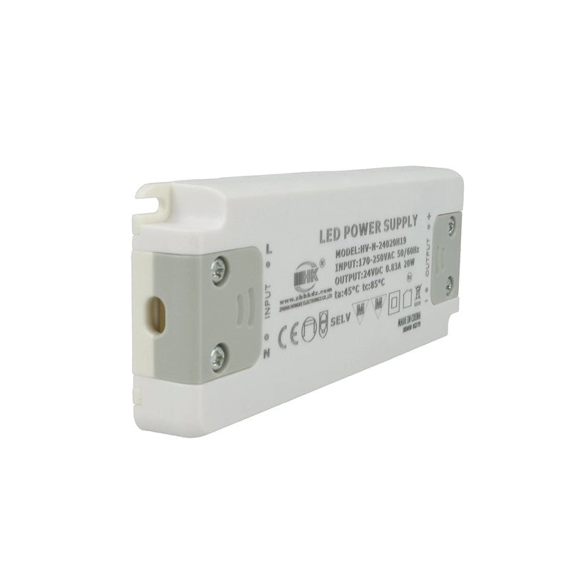 Alimentatore Trasformatore CV 20W 24V 0,83A Super Slim Solo 16mm Spessore