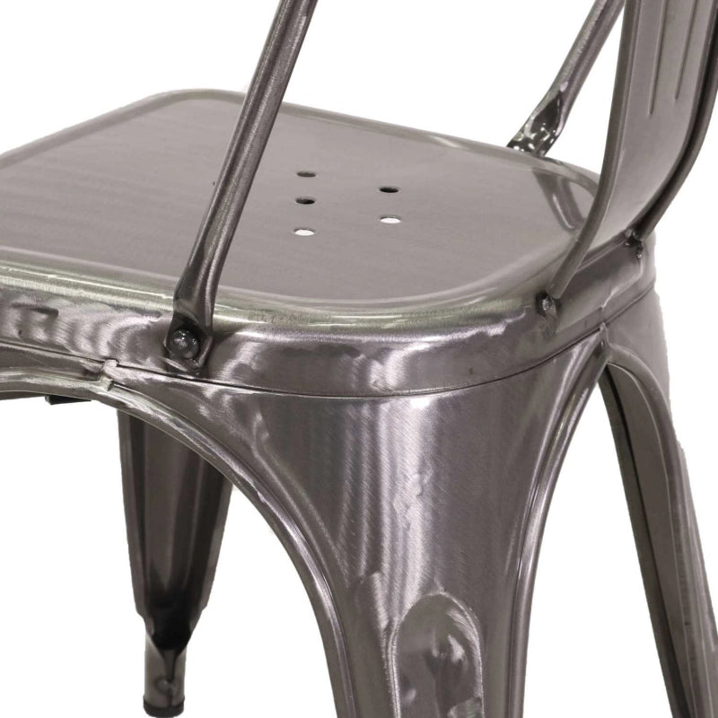 Sedia ferro new bristol galvanizzato cm 43x43h45/84
