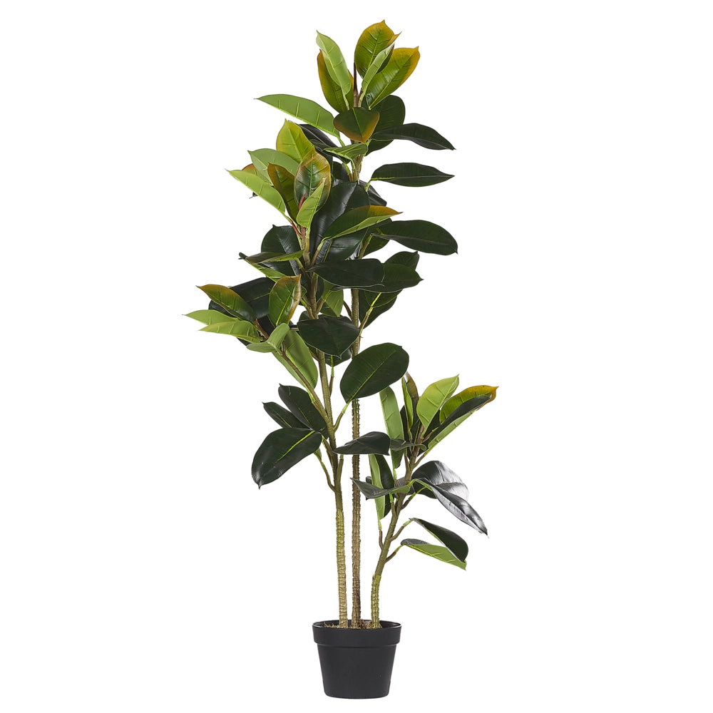 Albero di quercia artificiale in vaso verde e Nero sintetico 134 cm Materiale accessorio decorativo per interni