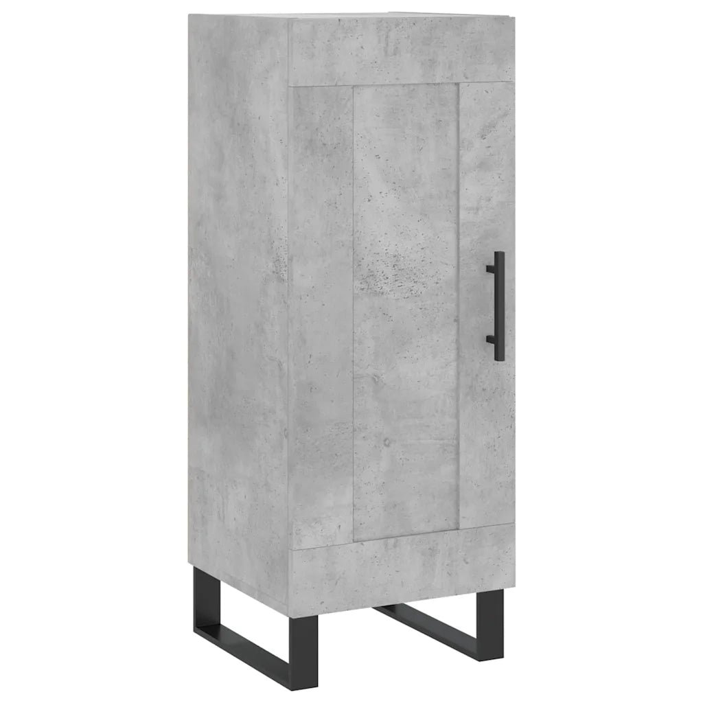 Credenza-Buffet-Armadio da cucina Grigio Cemento 34,5x34x180 cm in Legno Multistrato 562970