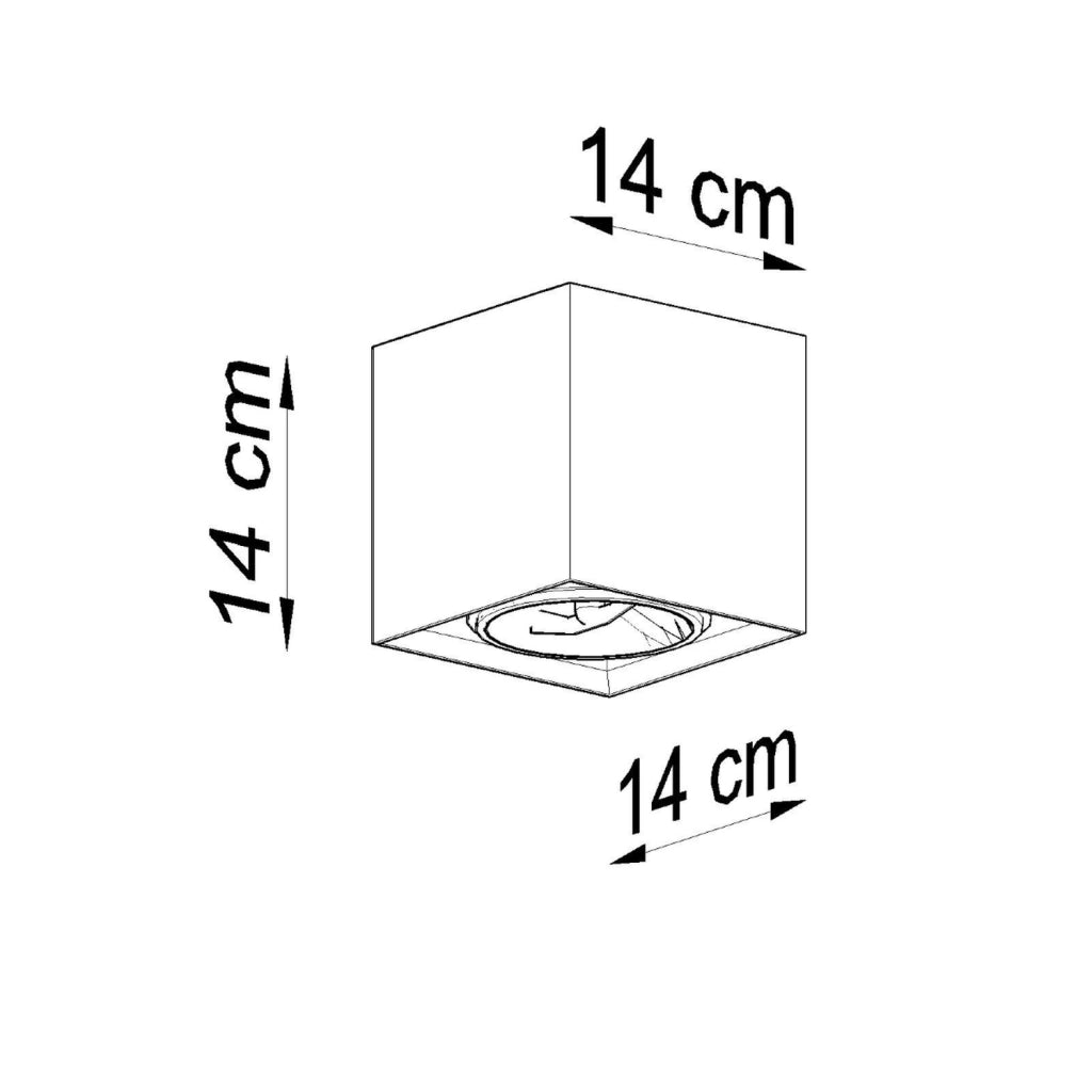 Spot da soffitto Pure Lume Domino 140 cemento GU10