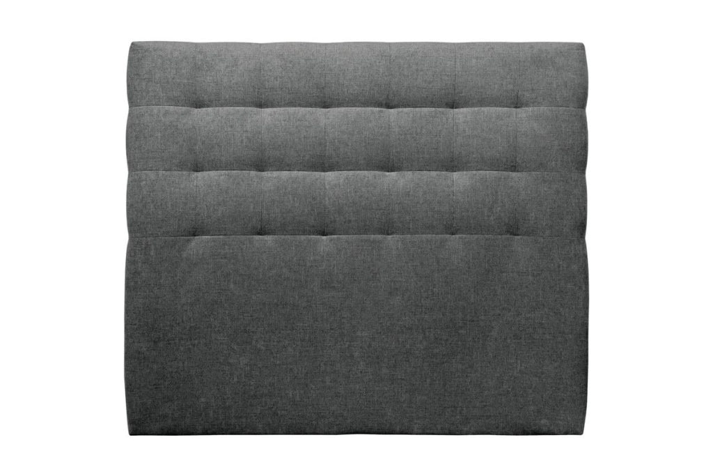 Testiera in tessuto natté grigio antracite imbottita L150 cm