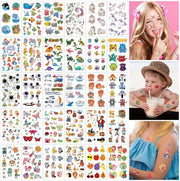 Tatuaggi per Bambini 30 Fili - Tatuaggi Amichevoli per la Pelle - Tatuaggi Temporanei - Animali/Unicorno/Pirata - Regalo per Bambini - Combinazioni Creative