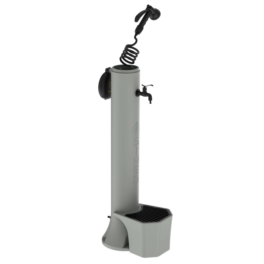 Sined Tritone Pro Fontana In Polietilene Con Doppio Attacco e Cestello Facile Montaggio Tortora Con Tubo Flessibile Lungo 75 m