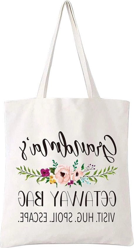 Borsa a Mano in Canapa Reutilizzabile per Donna - Regalo di Figlia per Festa di Madre