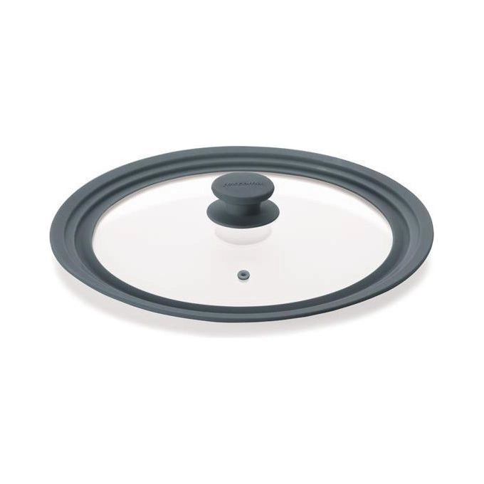 Tescoma 619129 Unicover Coperchio Universale Vetro e Silicone per Pentole e Padelle 28 30 32 cm forno max 200°C colore Grigio