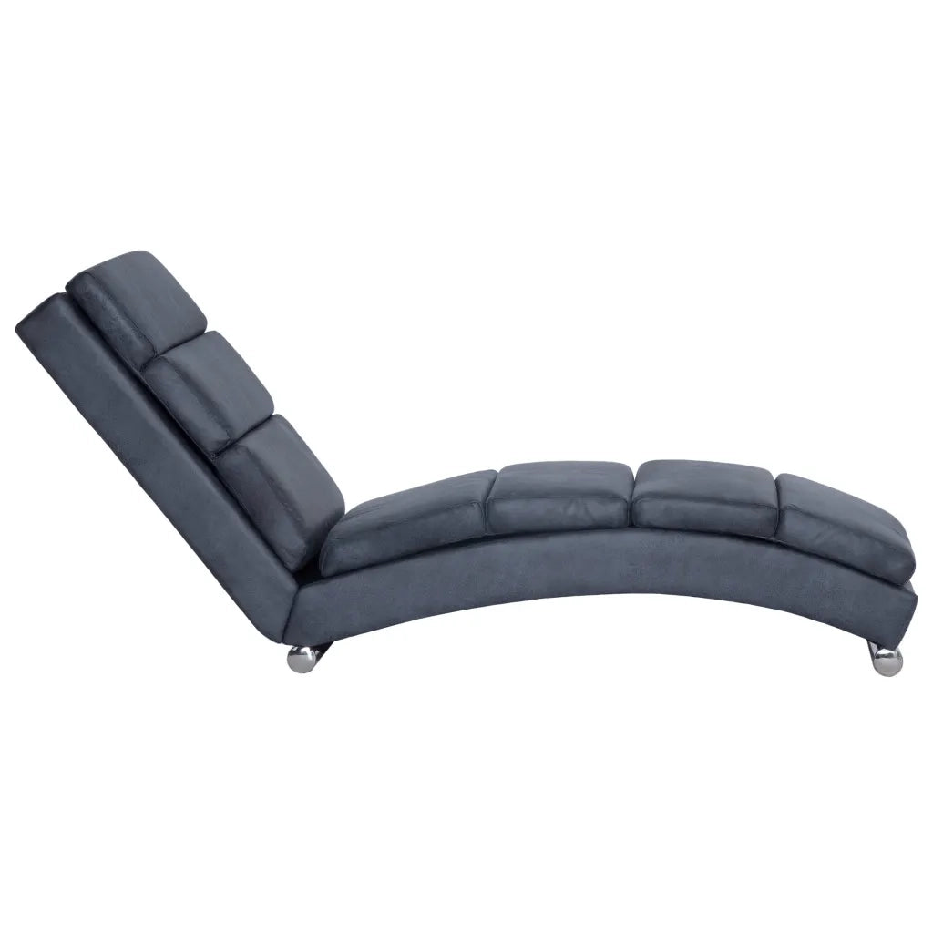Sdraio Grigia in Pelle Sintetica Scamosciata CFW2965306
