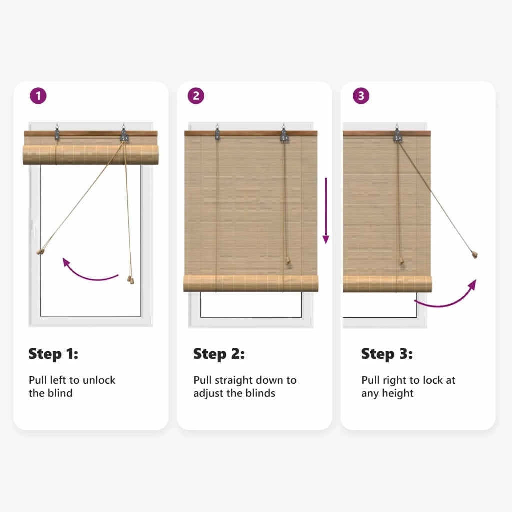 Tenda a rullo Marrone 50 x 160 cm Bambù 42039740